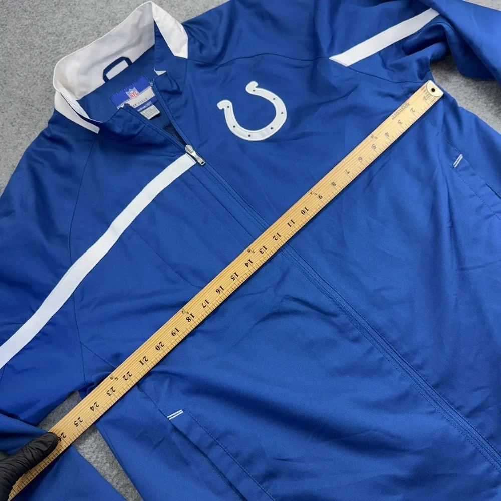 Reebok NFL Indianapolis Colts‎ On‑Field Windbreaker Jacket Men's Large Blue ZIP